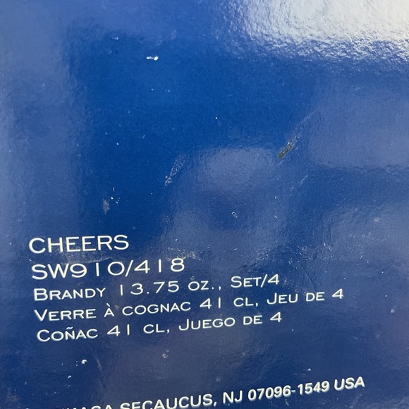 Mikasa Cheers Brandy Glasses Set of 4 - Picture 10 of 11